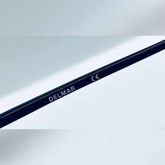 Vintage Delmar Black Gold Oval Sunglasses Frames Only - Picture 7 of 8